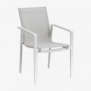 Pack 2 cadeiras de jardim em alumínio Eika Gardénia Branco - Sklum
