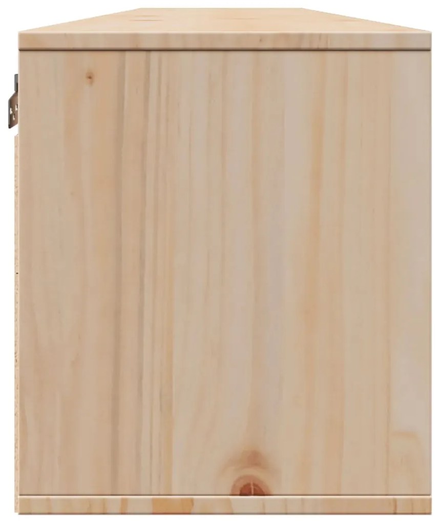 Armários de parede 2 pcs 100x30x35 cm pinho maciço cinza