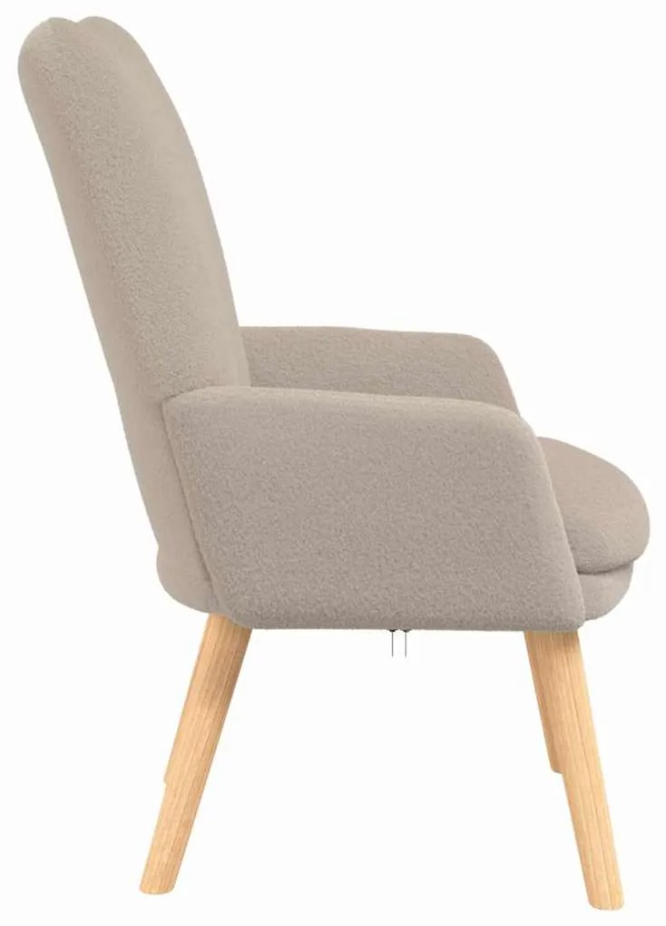Cadeira Relaxante vidaXL Cinza Claro de Tecido parecido com Lã