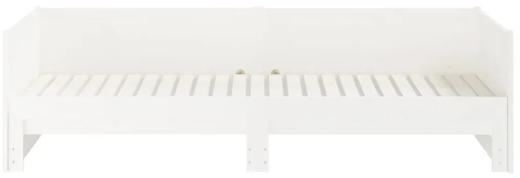 Estrutura sofá-cama de puxar 2x(80x200) cm pinho maciço branco