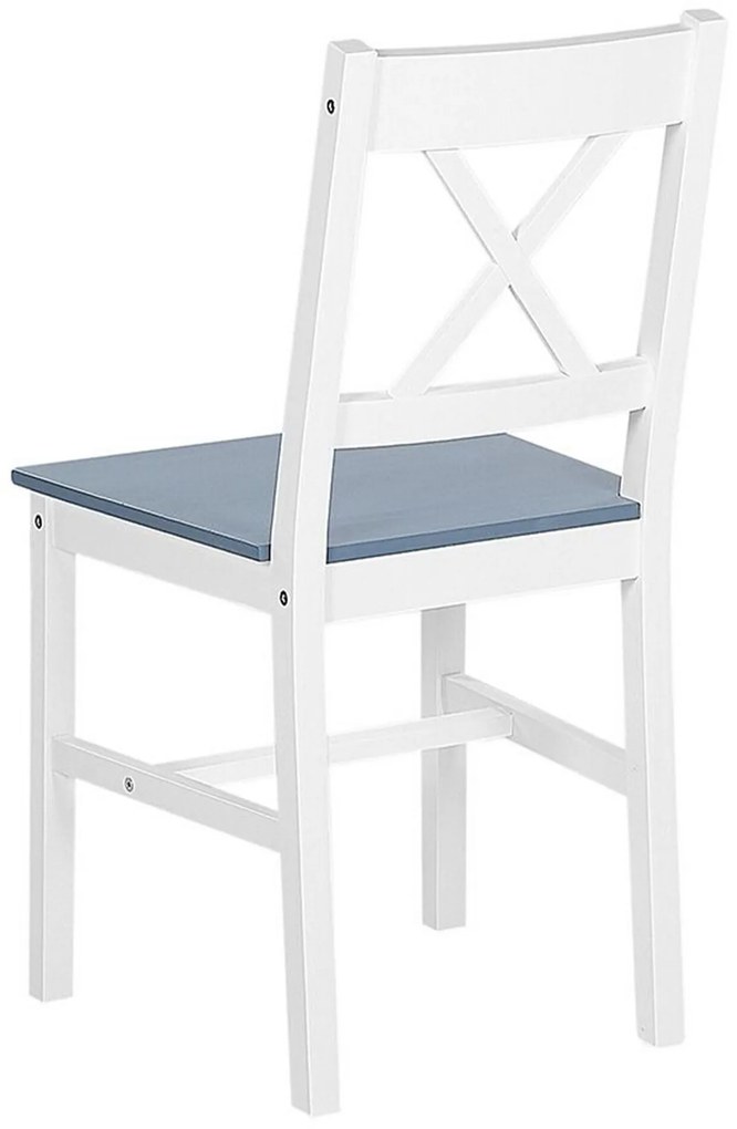 Conjunto de jantar em madeira branca/cinzenta 120 x 75 cm MOANA Beliani