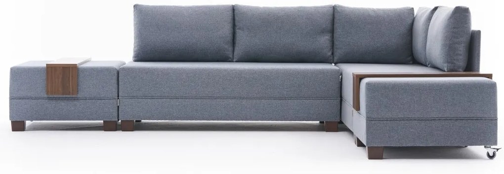 Sofá-Cama de Canto Fly – Azul – 210x70x280 cm