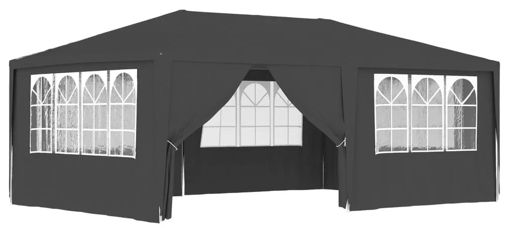 Tenda festas com paredes laterais 4x6m 90g/m² antracite