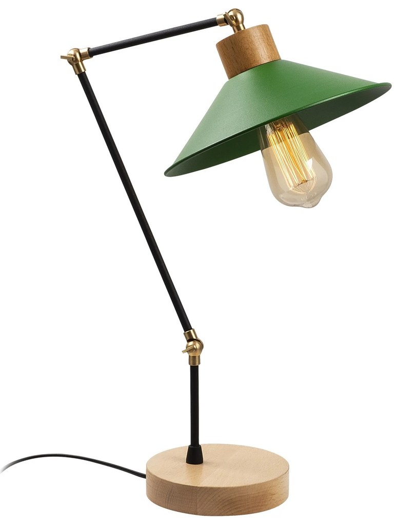 Candeeiro de Mesa Manavgat – Verde – Diâmetro 24 cm, Altura 52 cm