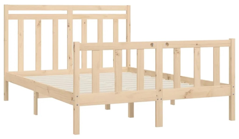 Estrutura de cama 120x200 cm madeira de pinho maciça