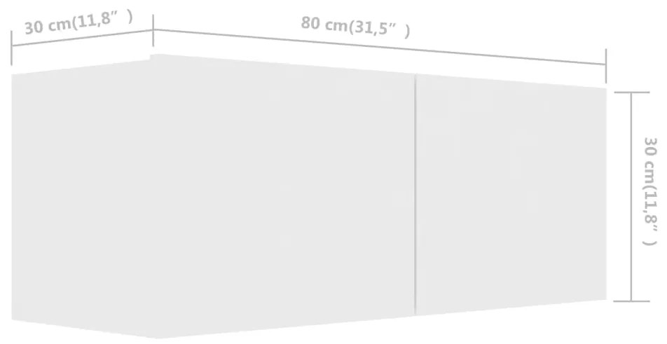 Conjunto de 5 Móveis de Parede de TV Sines M - Branco - Design Moderno