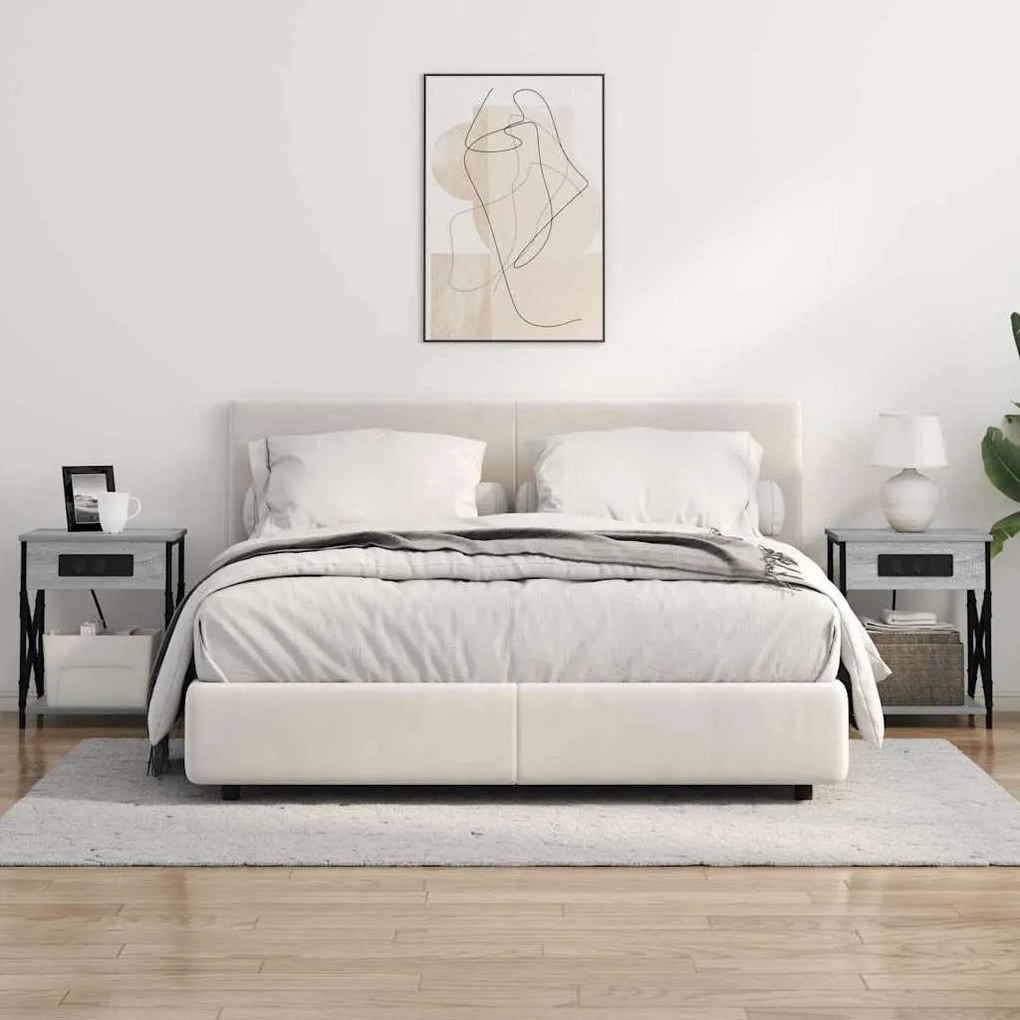 Armário de Cabeceira 2 pcs Sonoma cinzento 41 x 31 x 51 cm