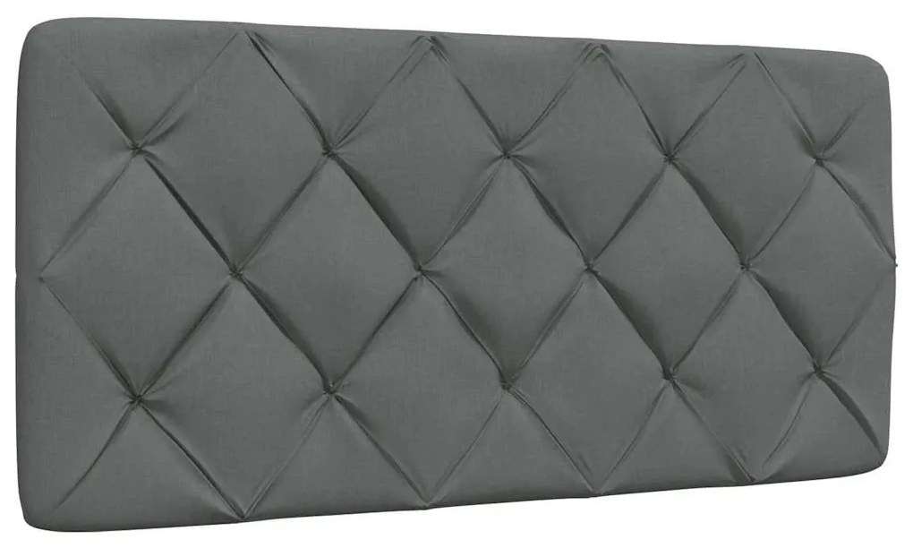 Cama com colchão 100x200 cm tecido cinzento-escuro