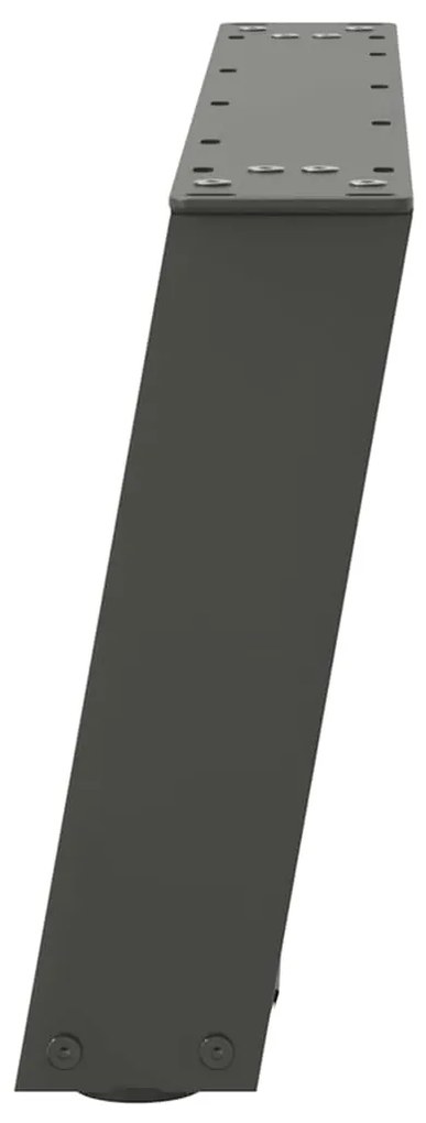 Pés para mesa de centro em forma de U, 2 peças, antracite, 60x(30-31)