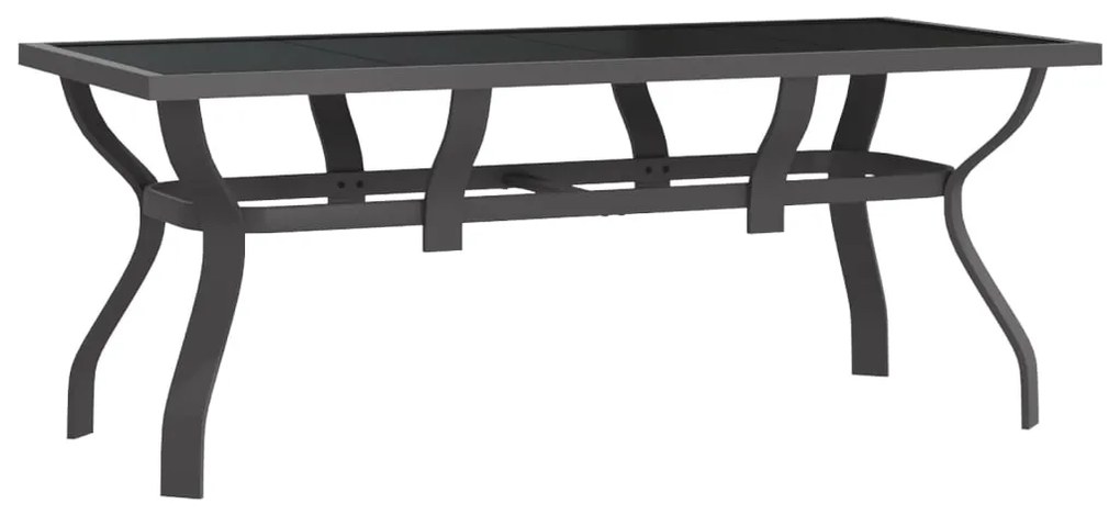 5 pcs conjunto de jantar para jardim cinzento e preto