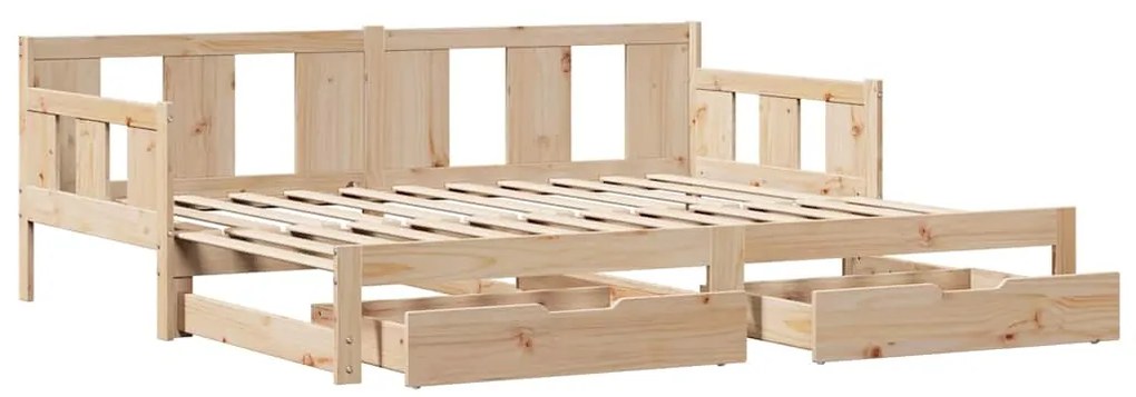 Sofá-cama com gavetão e gavetas sem colchão 90x190 cm