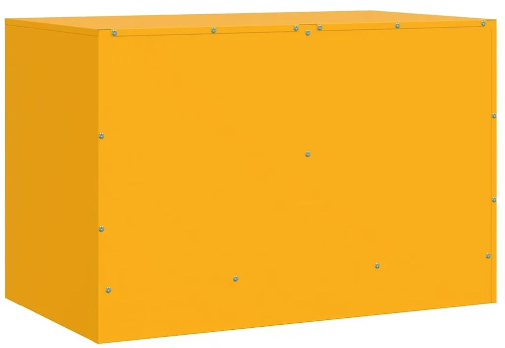 Móveis de TV 2 pcs 67x39x44 cm aço amarelo mostarda
