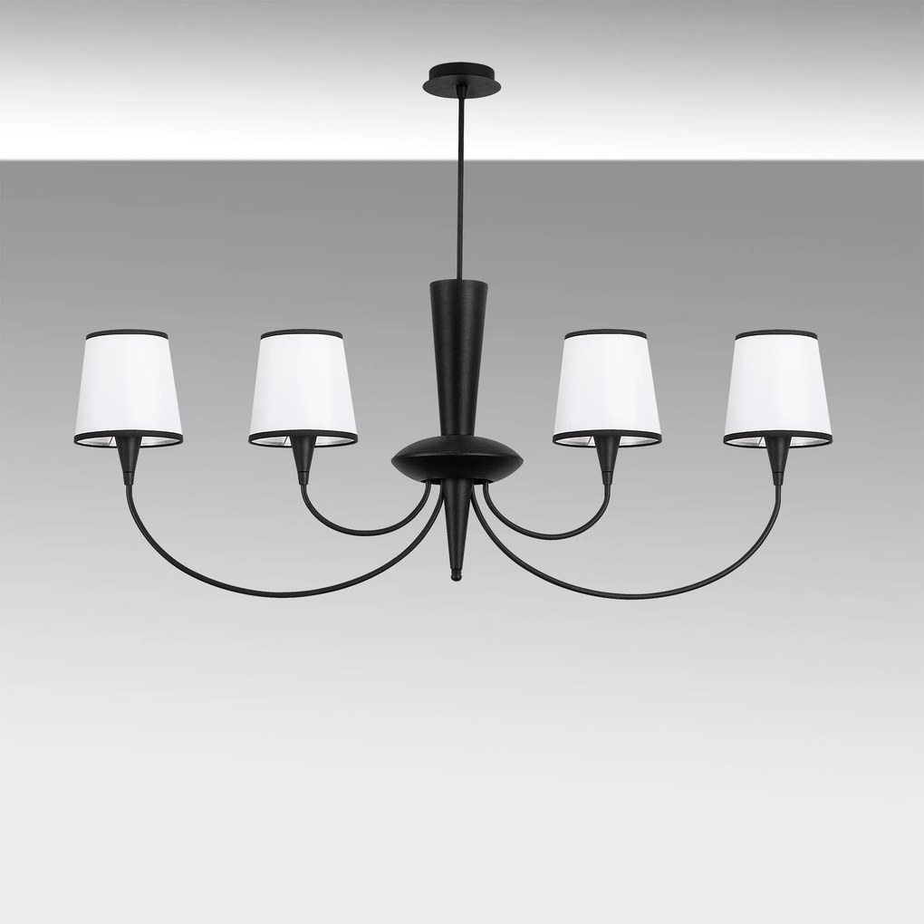Candeeiro de Teto Pardo – Preto – 118 x 20 x 83 cm