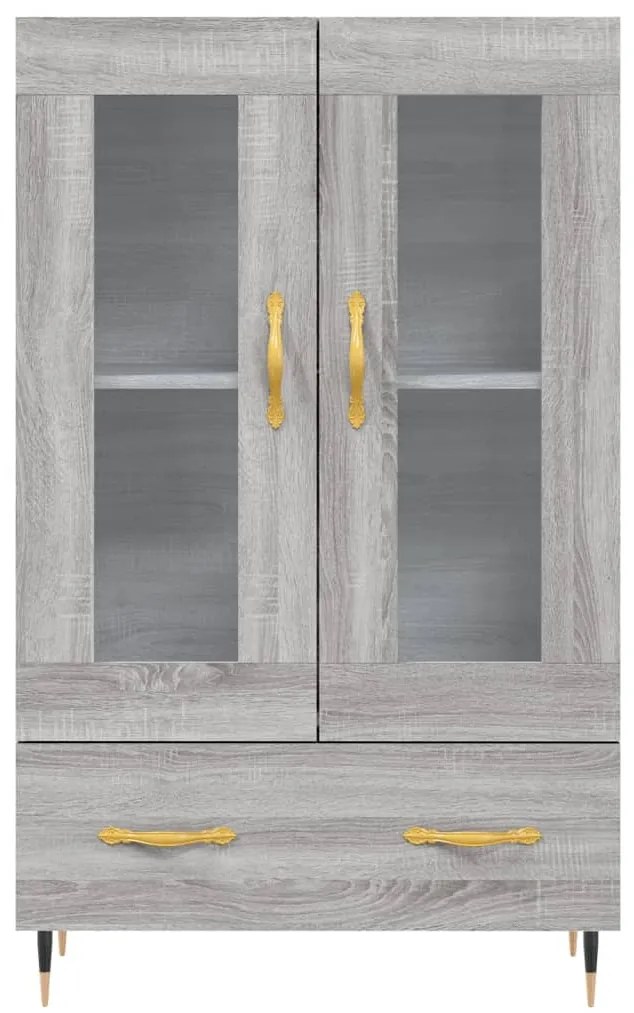 Armário alto derivados de madeira 69,5x31x115cm cinza sonoma