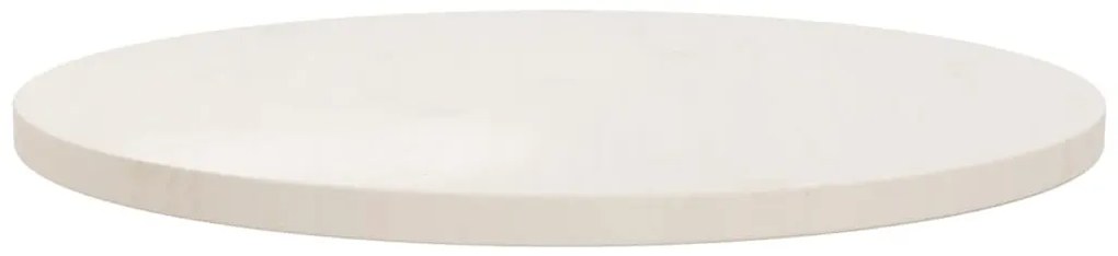 Tampo de mesa pinho maciço Ø60x2,5 cm branco