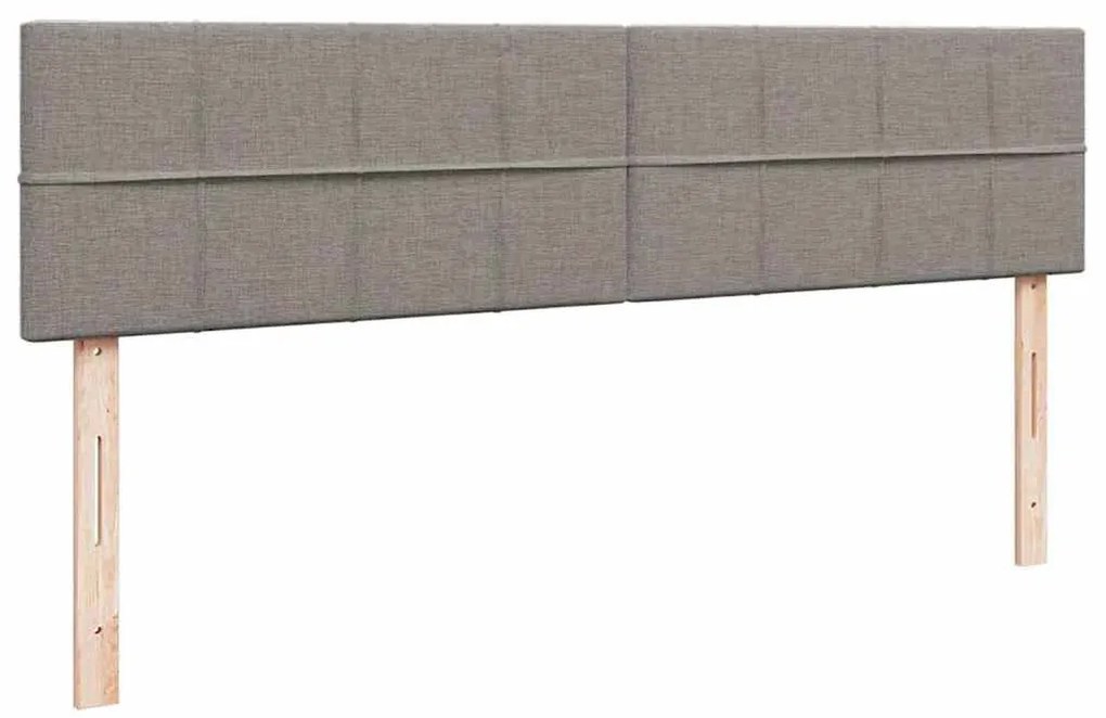 moldura de cama otomana vidaXL com tecido Taupe 180x200cm