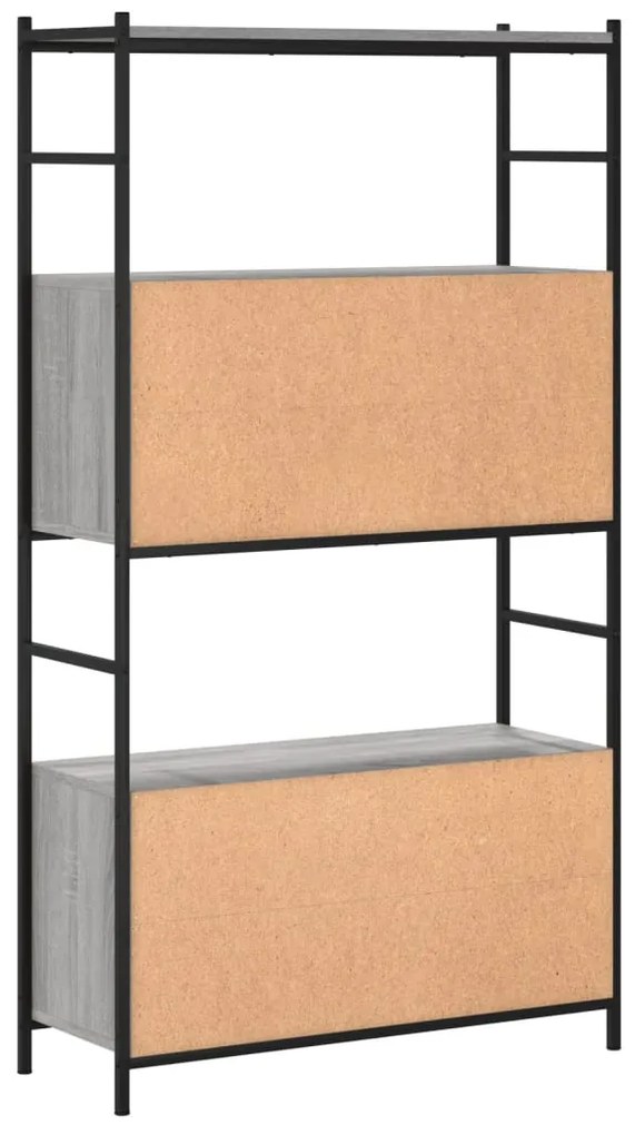 Estante 80x30x145,5 cm derivados de madeira/ferro cinza sonoma