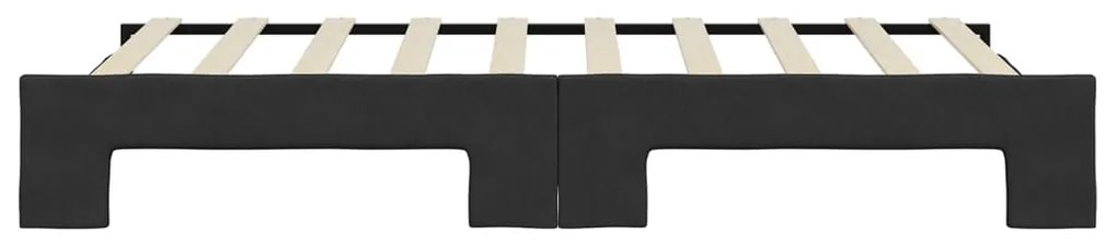 Sofá-cama com gavetão 90x190 cm tecido preto