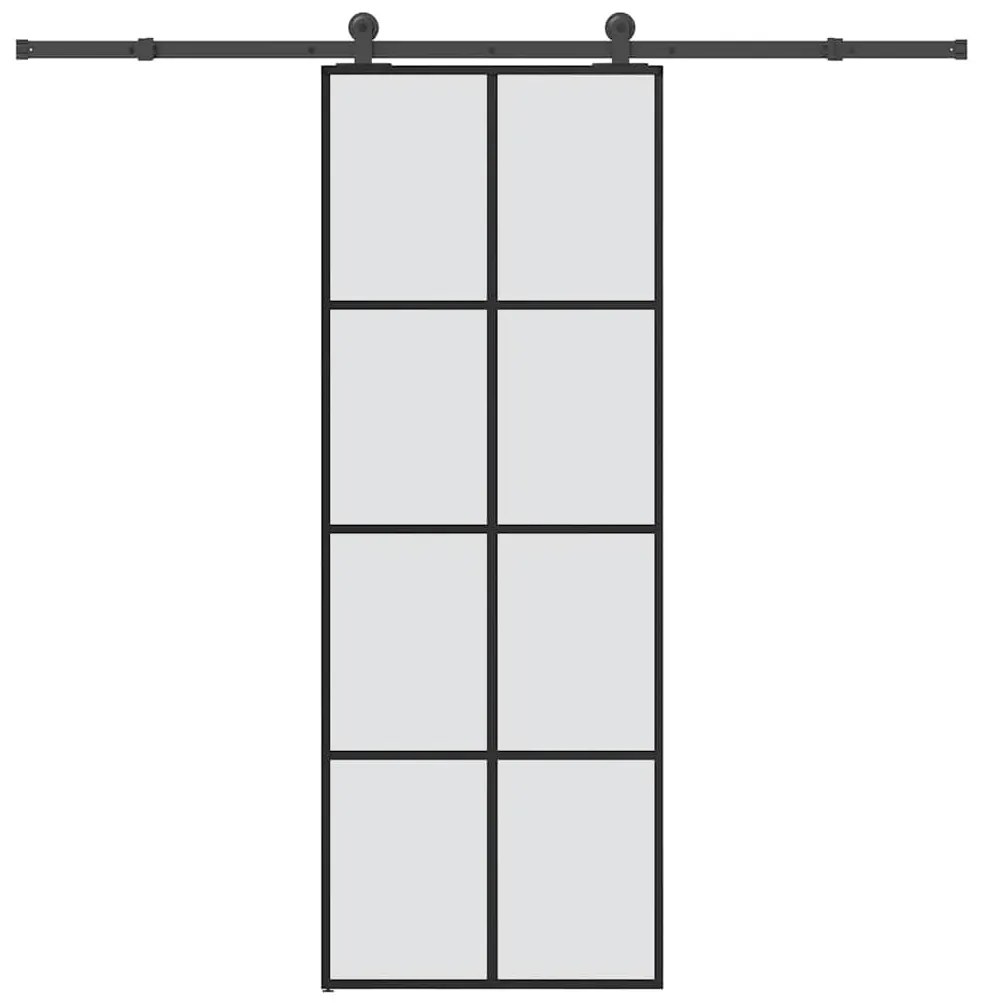 Porta deslizante c/ conj. ferragens 76x205cm vidro ESG/alumínio
