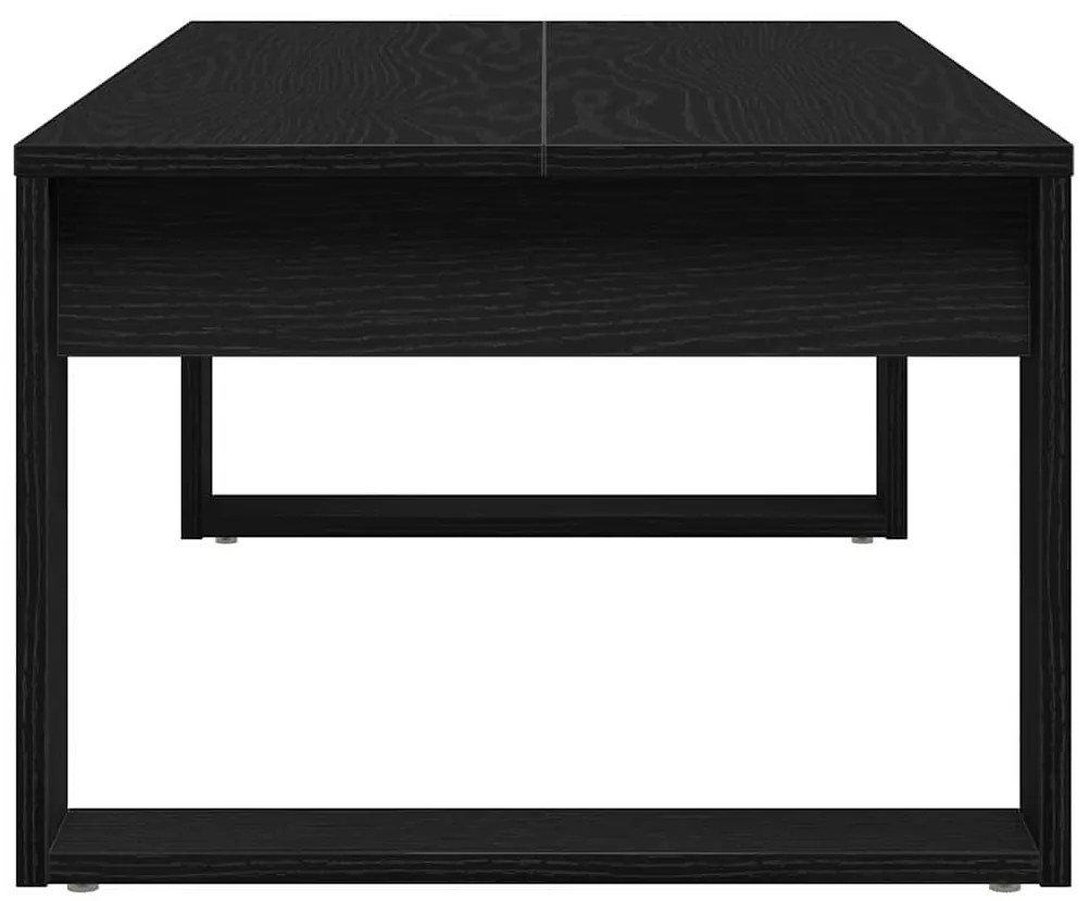 Mesa de café vidaXL em Preto Carvalho 102x50x35 cm em Madeira engenhei