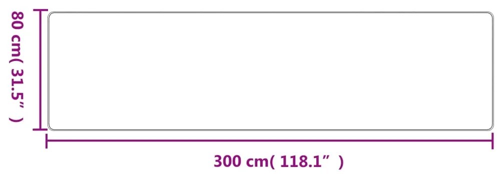 Tapete/passadeira 80x300 cm aspeto sisal cinzento-acastanhado