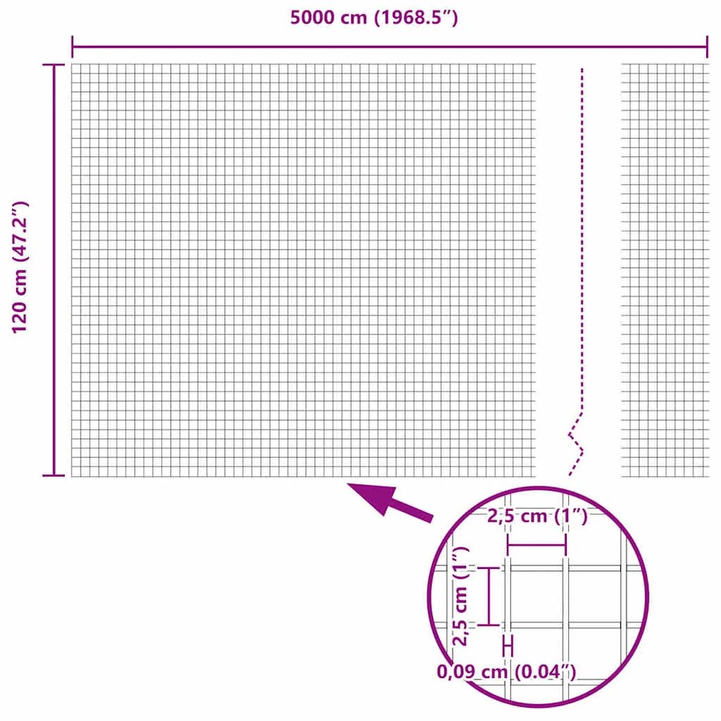 Cerca de Arame Soldado Cinza 1.2x50m Aço