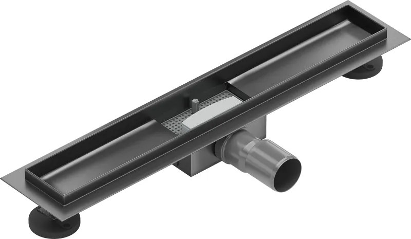 Mexen Flat corpo para ralo linear 60 cm, cinza gun escovado - 1E15060