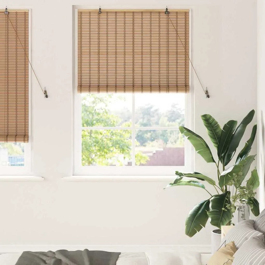 Persianas e Sombras para Janela Marrom Claro 120 x 220 cm Bambu