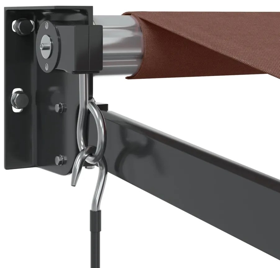 Toldo retrátil manual 300x250 cm castanho