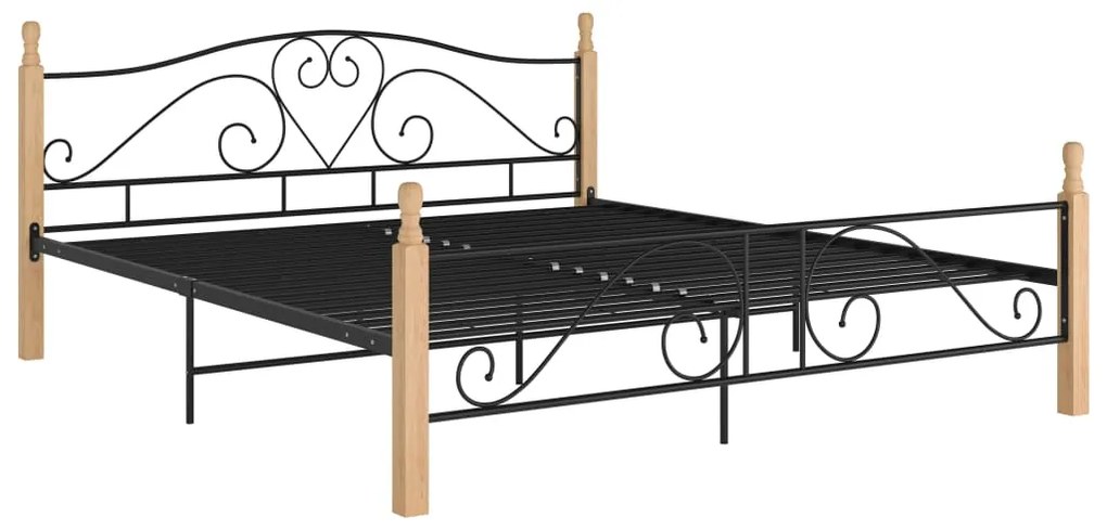 Estrutura de cama 180x200 cm metal preto