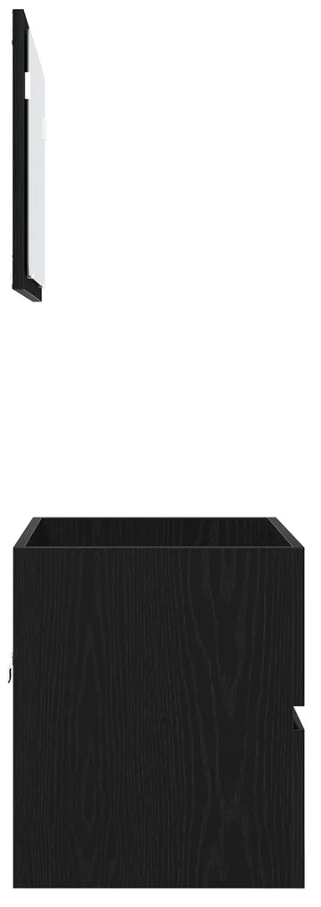 Conjunto de Móveis para Casa de Banho 2 Peças Carvalho Preto Madeira E