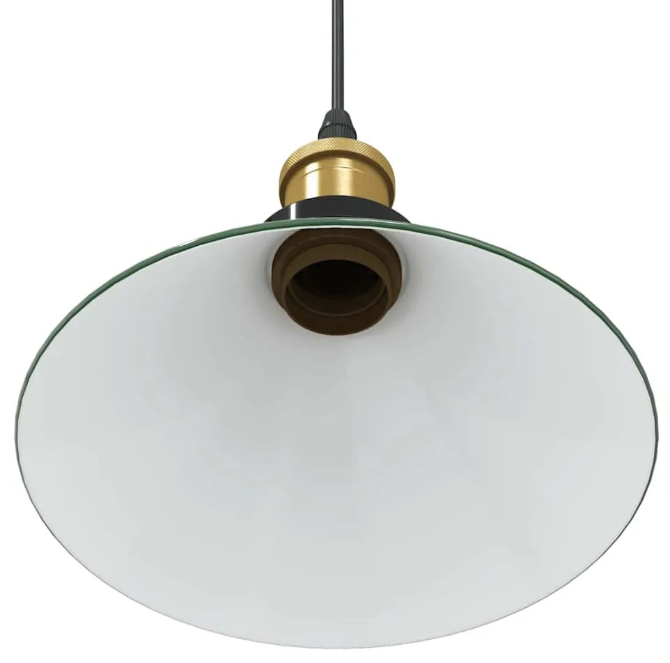 Candeeiro suspenso regulável altura E27 verde brilhante Ø22cm