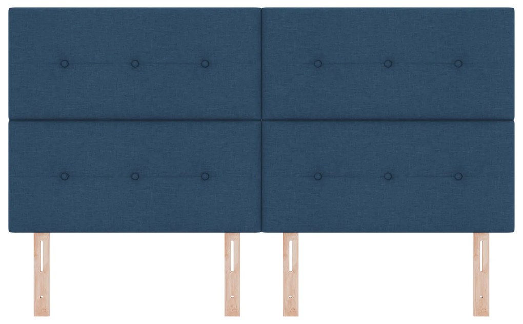 Cabeceira VidaXL Botão Estofada Azul 180 cm Tecido