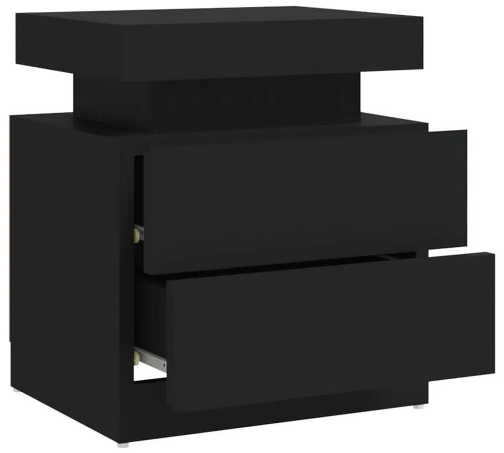 Mesa de cabeceira 45x35x52 cm aglomerado preto