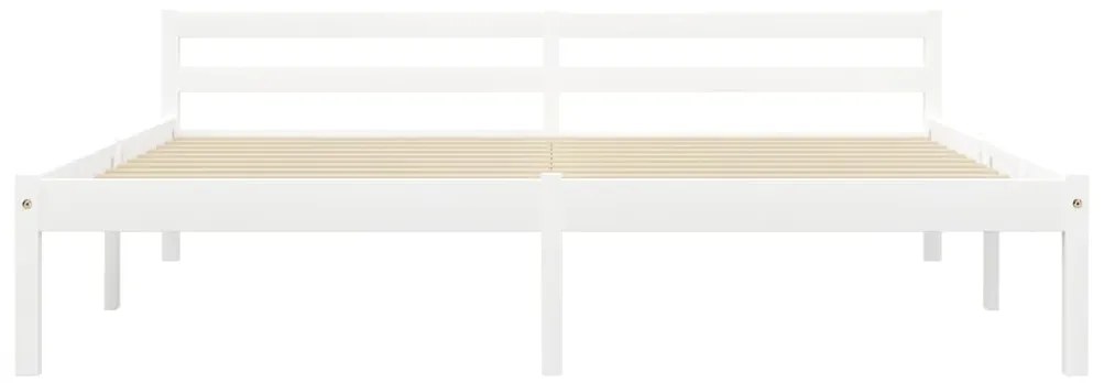 Estrutura de cama 180x200 cm pinho maciço branco