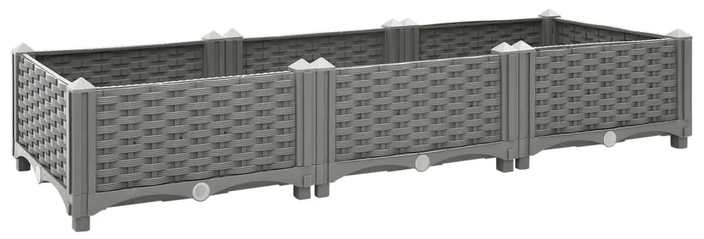 vidaXL Canteiro elevado 120x40x23 cm polipropileno