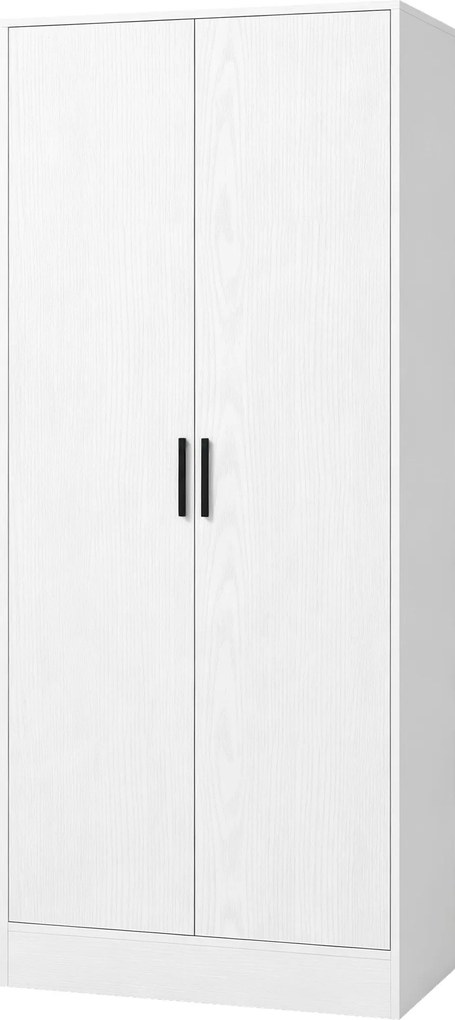 Guarda roupa Moderno para Quarto com Barra para Pendurar e Prateleiras 70x37x164 cm Branco
