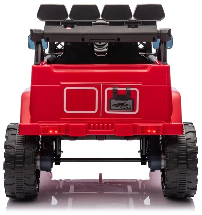 Jipe elétrico para Crianças 12V 4x4 Off-Road CLIMBER Rodas de espuma EVA, Assento Couro ecológico Vermelho