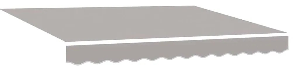 Toldo Retrátil Manual Cinzento-claro 350x250 cm Tecido
