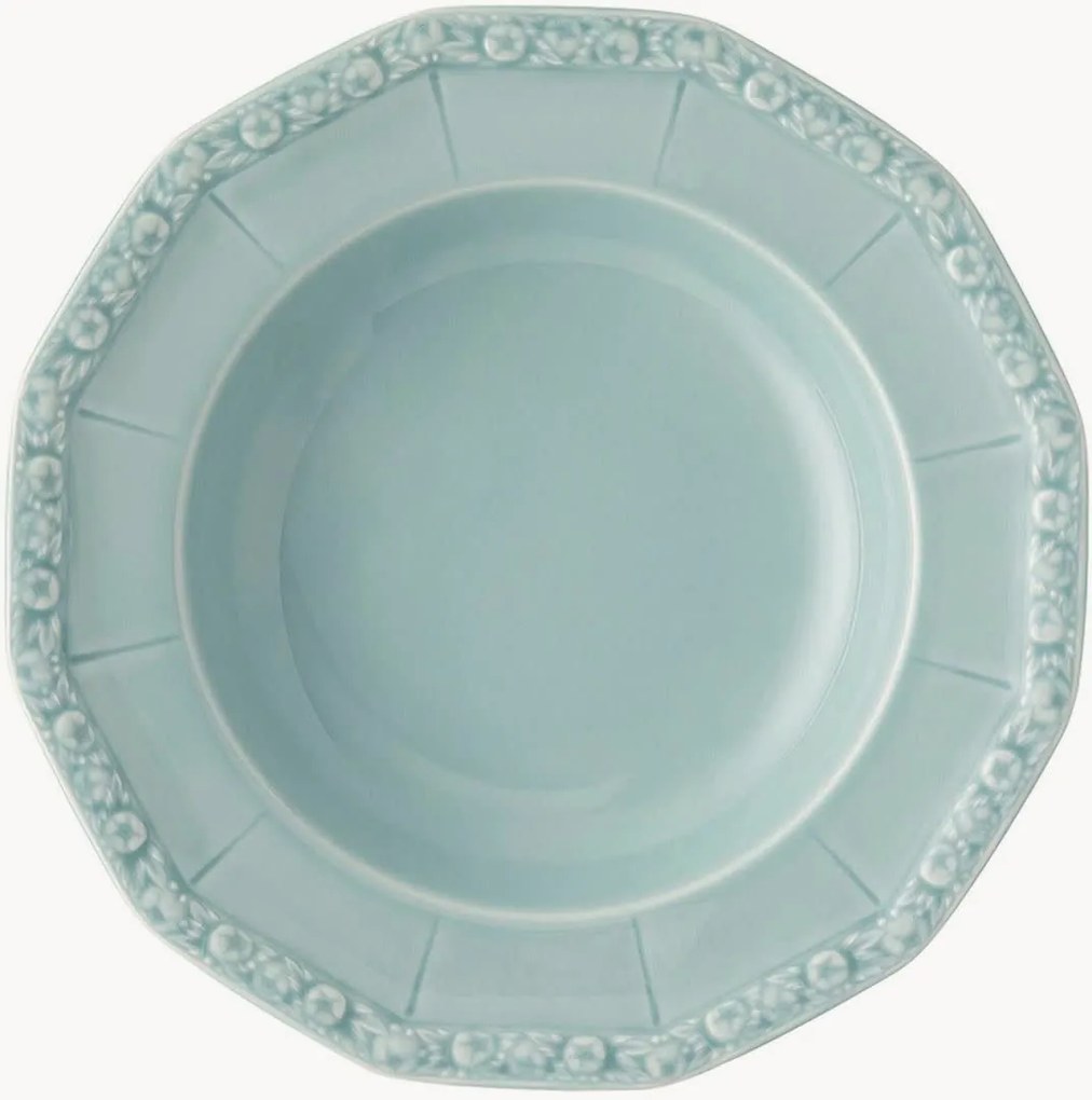 Pratos de sopa em porcelana Maria Pale Mint, conjunto de 6