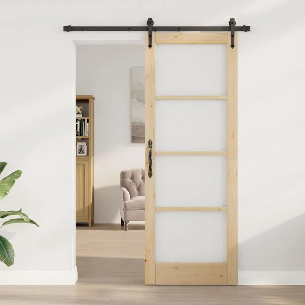 Porta Deslizante vidaXL com Conjunto de Hardware 'ORKDAL'78x211 cm