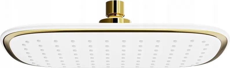 Mexen D-49 chuveiro 25x19 cm, branco/dourado - 79749-25