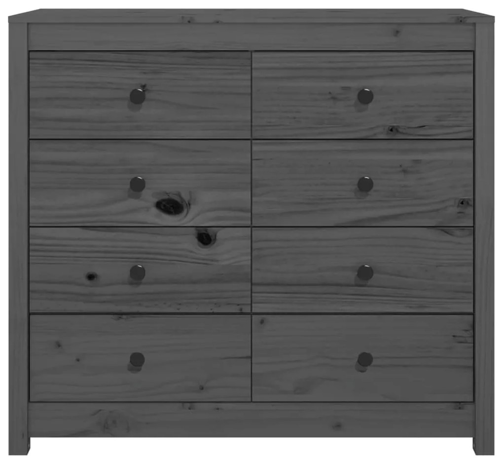 Armário de apoio 100x40x90 cm pinho maciço cinza