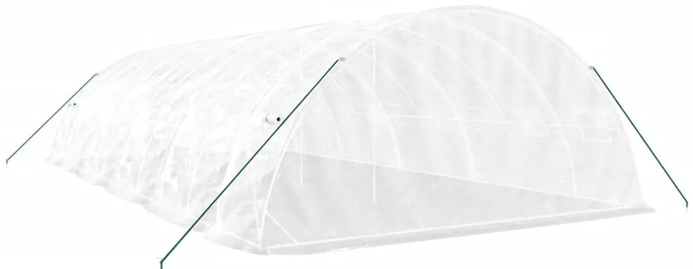 Estufa com estrutura de aço 50 m² 10x5x2,3 m branco