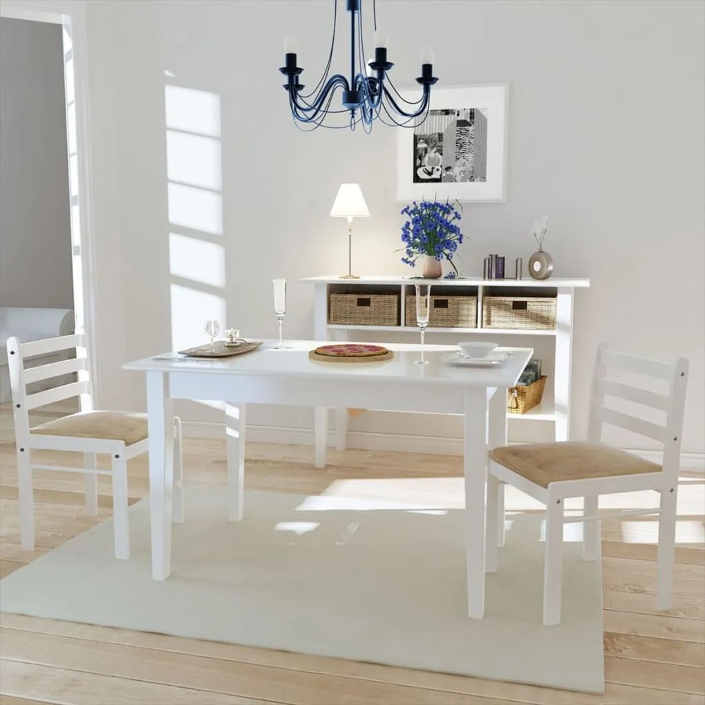 Conjunto de 2 Cadeiras Kitchen - Branco - Design Contemporâneo
