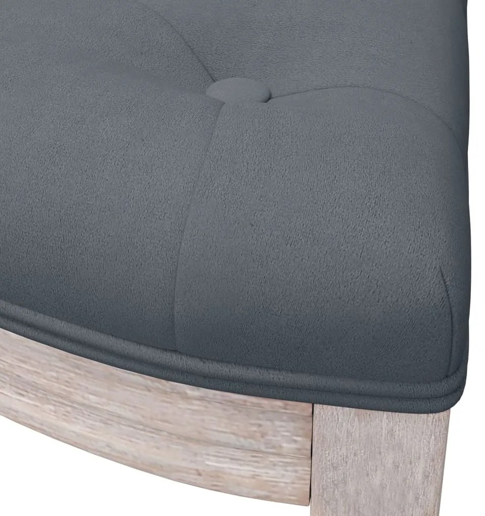 Banco 110,5x45x49 cm veludo cinza-escuro
