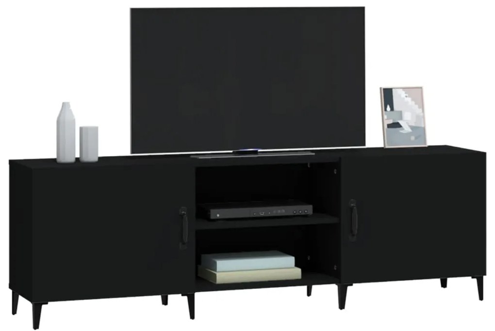 Móvel para TV 150x30x50 cm derivados de madeira preto
