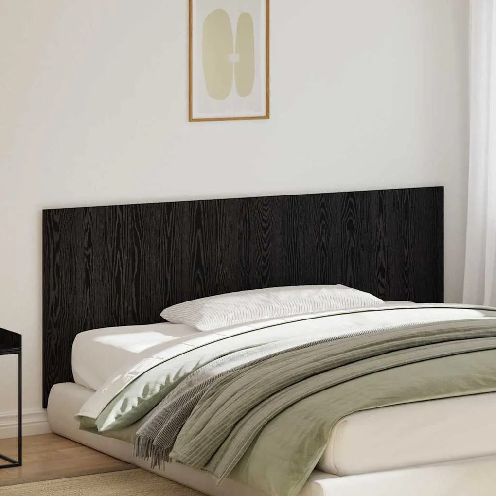 Cabeceira de Cama vidaXL Preto Carvalho 200x1,5x80 cm Madeira Reforçad