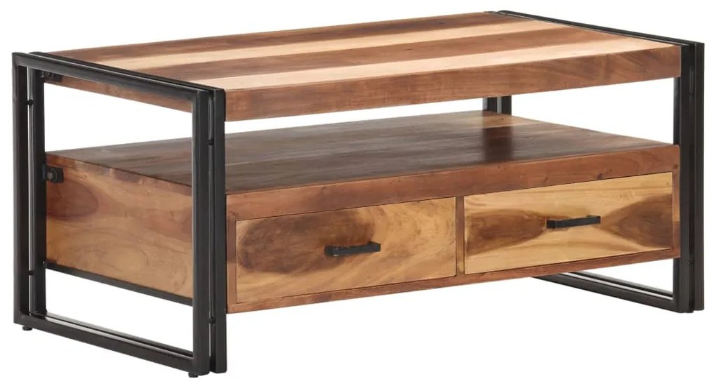 vidaXL Mesa de centro 100x55x45 cm madeira de acácia maciça