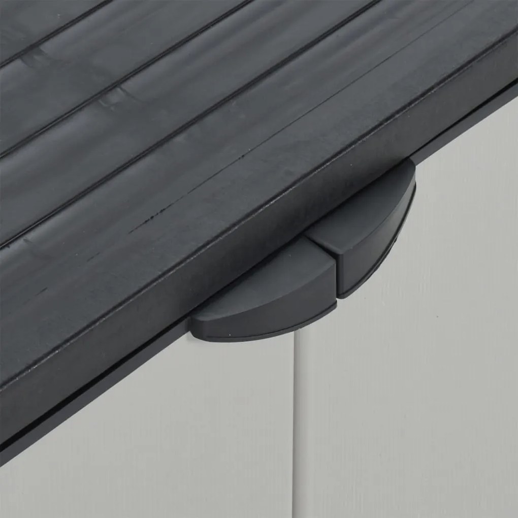 Armário de resíduos para jardim 68x40x85 cm PP cinzento e preto